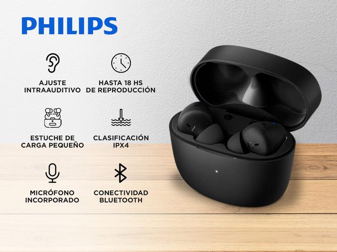 Auriculares True Wireless Bluetooth Philips TAT2206BK/00 - 1