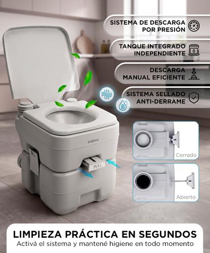 Inodoro químico  portátil Gadnic 20L camping motorhome camper - 2