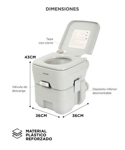 Inodoro químico  portátil Gadnic 20L camping motorhome camper - 5