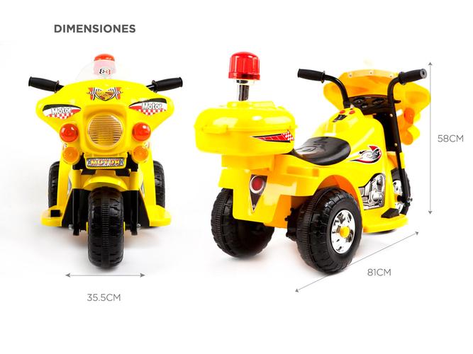 Moto policía para niños a batería - 6