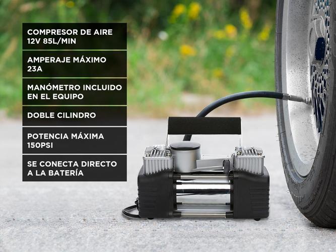 Compresor Para Auto 12v 150psi 85lt/min Portátil Incluye Bolso y Kit de Accesorios - 3