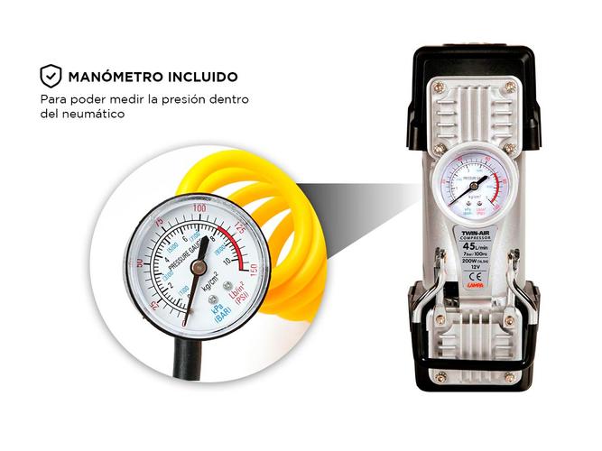 Compresor Para Auto 12v 150psi 85lt/min Portátil Incluye Bolso y Kit de Accesorios - 4