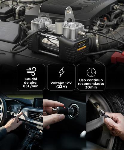 Compresor Para Auto 12v 150psi 85lt/min Portátil Incluye Bolso y Kit de Accesorios - 2