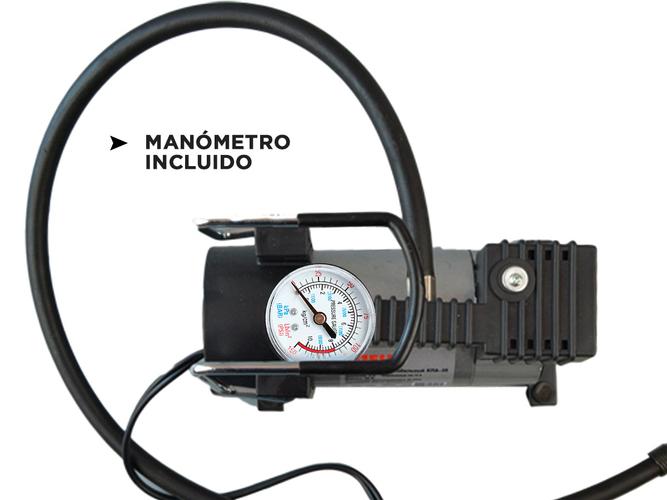 Compresor Para Auto 12v 150psi 35lt/min Portátil Con Manometro Incluye 3 Picos - 4