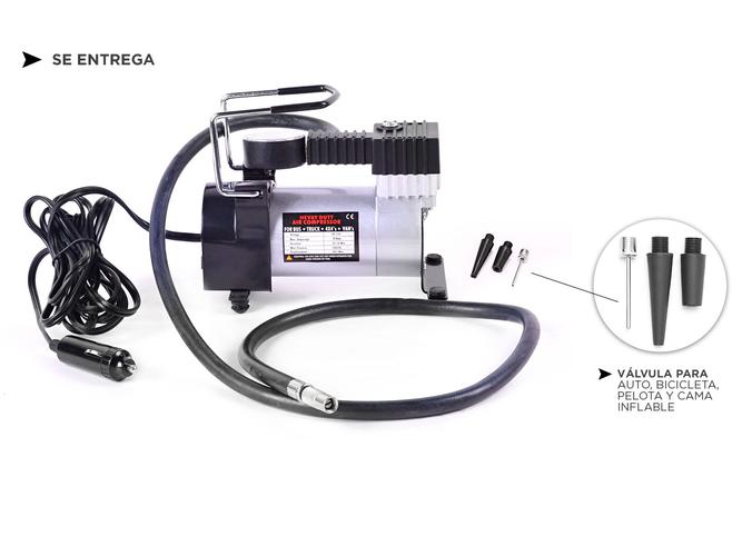 Compresor Para Auto 12v 150psi 35lt/min Portátil Con Manometro Incluye 3 Picos - 5