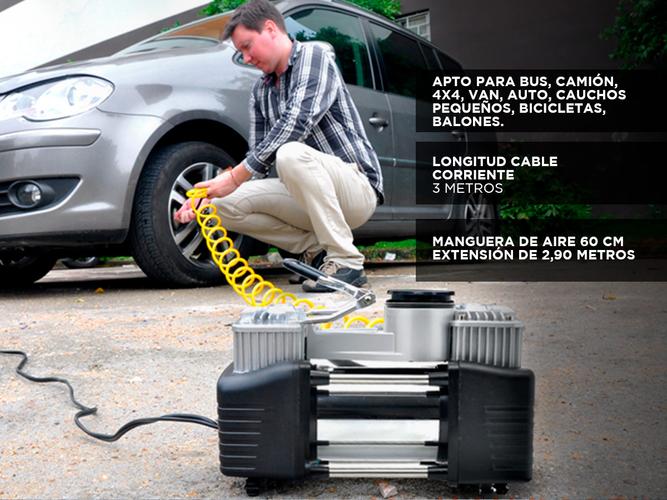 Compresor 12v Portátil 60Ltmin 150psi Doble Pistón Inflador Multipropósito - 2