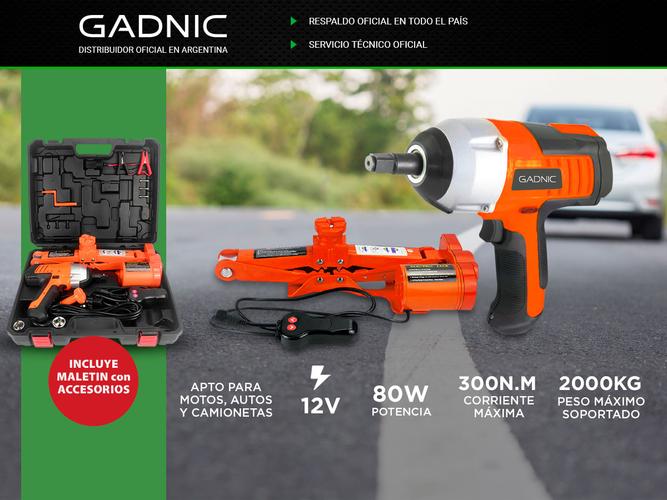 Kit Crique Gadnic + Pistola + Accesorios 12 volt AV000013 - 1