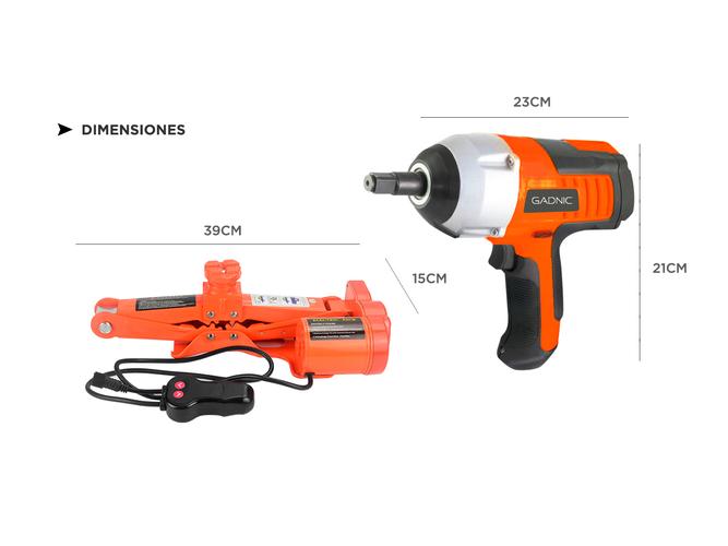 Kit Crique Gadnic + Pistola + Accesorios 12 volt AV000013 - 5