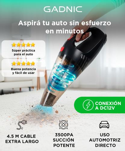 Aspiradora de Mano 12v Para Auto Portátil 108w Filtro HEPA Cable 45Mts - 1