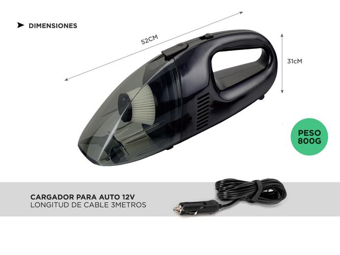 Aspiradora Para Auto Gadnic 80W Portatil  - 4