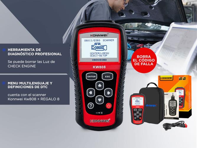 Escaner Automotriz Obd2 Konnwei KW808 Lector Autos - 2