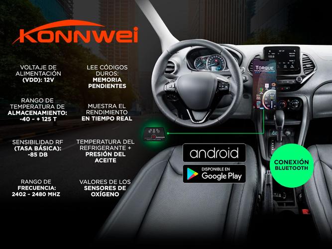 Bluetooth Obd2 Konnwei KW903 Coche Lector De Diagnóstico Escáner - 1