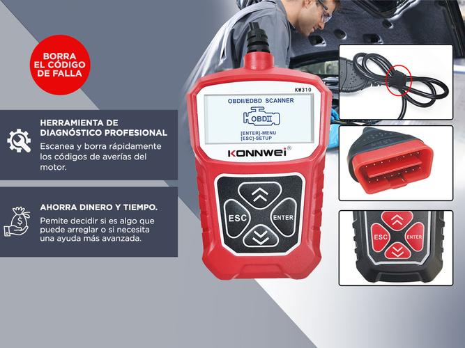 Escaner Automotriz Konnwei KW310 Obd2 Lector De Códigos De Fallas - 3