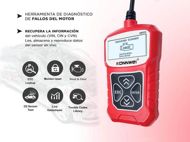 Escaner Automotriz Konnwei KW310 Obd2 Lector De Códigos De Fallas - 4