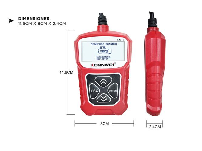 Escaner Automotriz Konnwei KW310 Obd2 Lector De Códigos De Fallas - 5
