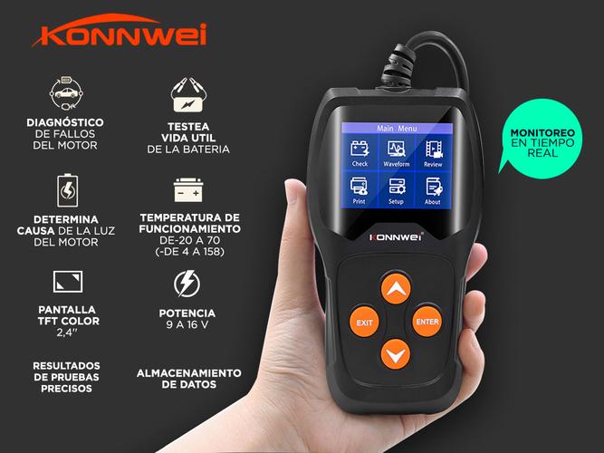 Analizador De Baterias 12v Konnwei KW600 Probador Arranque - 1