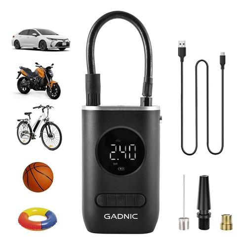 Inflador de Neumáticos Inalámbrico Mini Recargable Gadnic Compresor de Aire  - 0