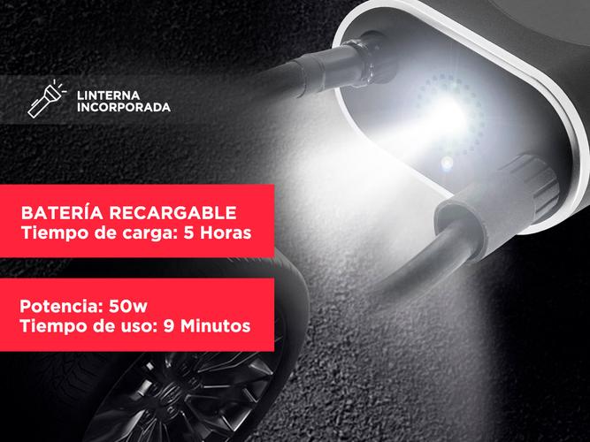 Inflador de Neumáticos Inalámbrico Mini Recargable Gadnic  - 2