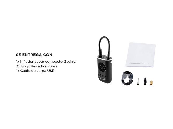 Inflador de Neumáticos Inalámbrico Mini Recargable Gadnic  - 6