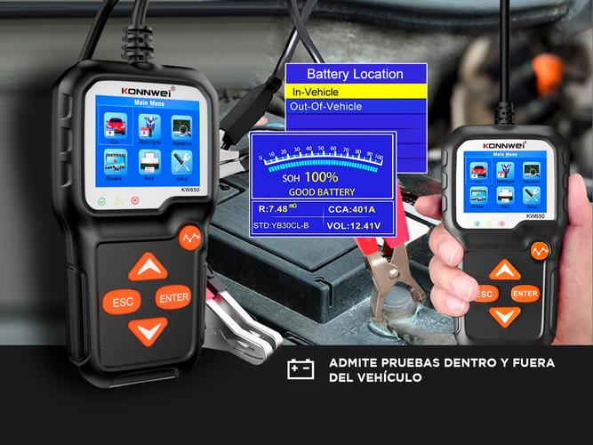 Tester Arranque Probador de Baterías Konnwei KW650 - 4
