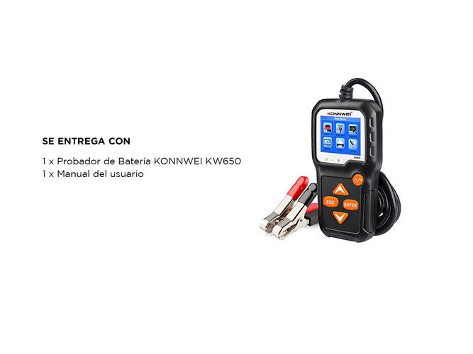 Tester Arranque Probador de Baterías Konnwei KW650 - 5