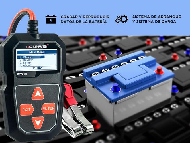 Tester Arranque 12V Probador de Baterías Konnwei KW208 - 4
