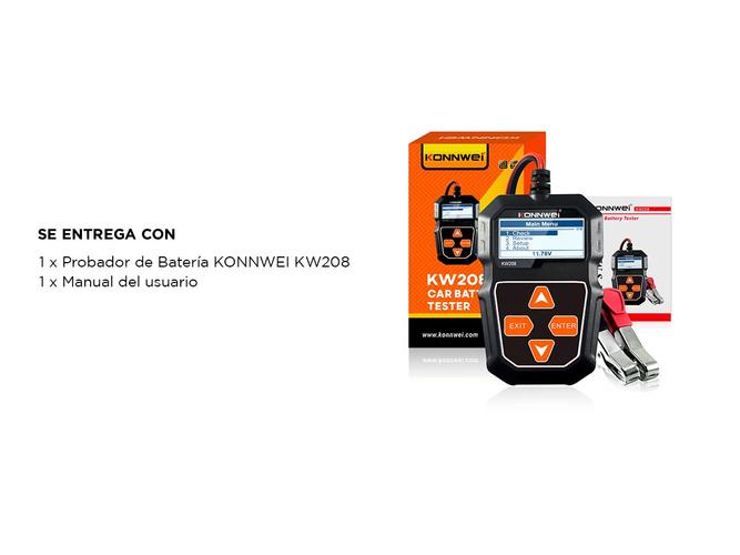 Tester Arranque 12V Probador de Baterías Konnwei KW208 - 5