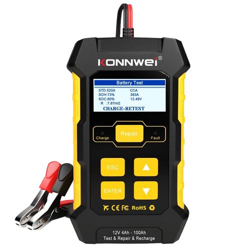 Analizador de Baterías de Auto Moto Konwei KW510 Repara Testea Carga  - 0