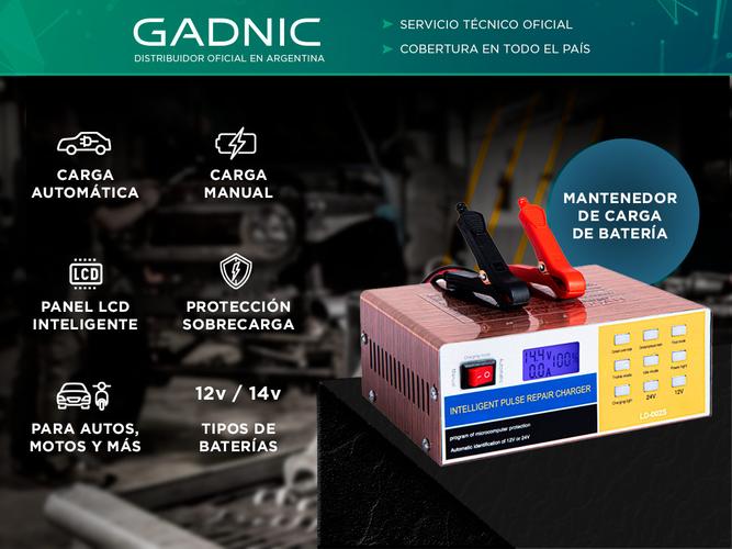 Cargador De Batería Para Auto Gadnic AV300 Mantenedor 12v - 24v Corte Automático Inteligente Outlet - 1