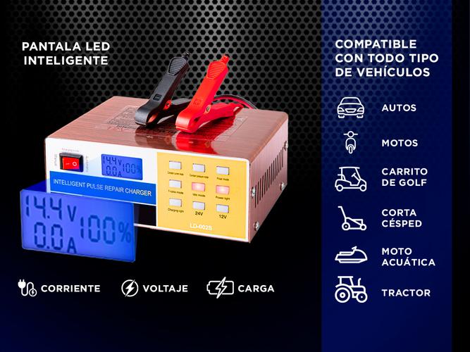 Cargador De Batería Para Auto Gadnic AV300 Mantenedor 12v - 24v Corte Automático Inteligente Outlet - 2