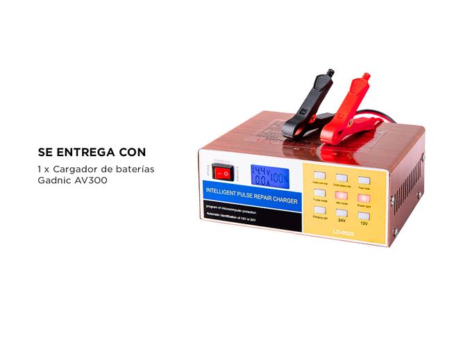 Cargador De Batería Para Auto Gadnic AV300 Mantenedor 12v - 24v Corte Automático Inteligente - 5