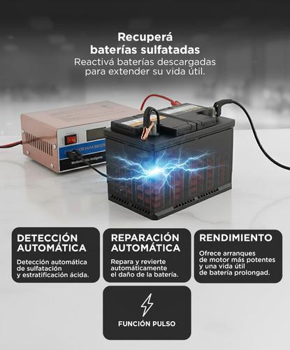 Cargador De Batería Para Auto Gadnic AV300 Mantenedor 12v - 24v Corte Automático Inteligente - 2