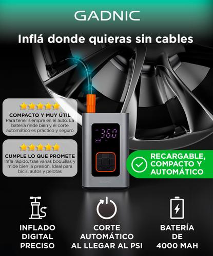 Inflador de Neumáticos Gadnic Inalámbrico Mini Recargable  - 1