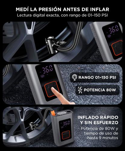 Inflador de Neumáticos Gadnic Inalámbrico Mini Recargable  - 2