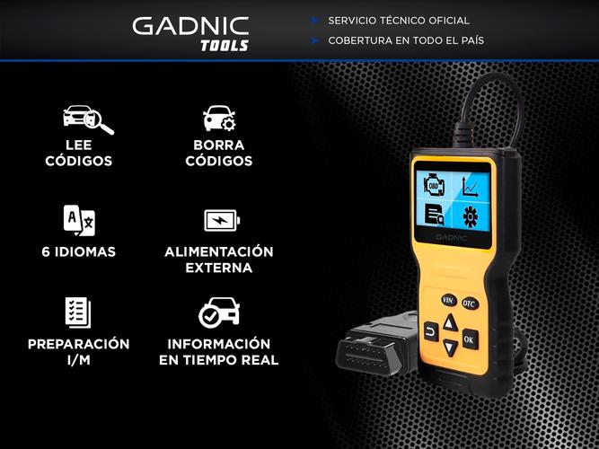 Scanner Automotriz Multimarca Gadnic VA43 OBD2 Universal Diagnóstico Profesional Outlet - 1