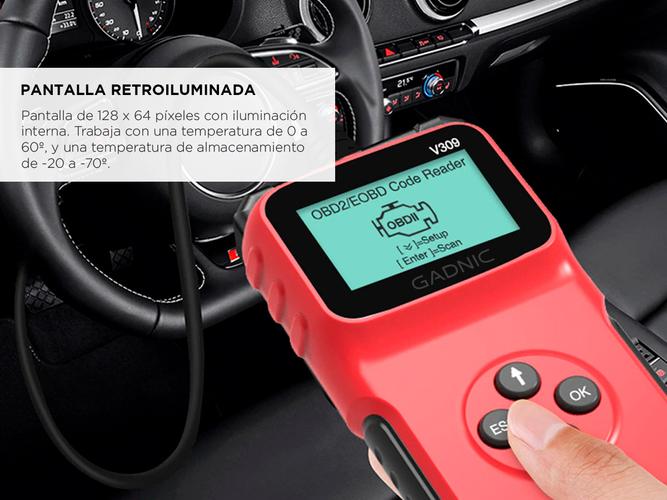  Scanner Automotriz Multimarca Gadnic VA44 OBD2 Universal Diagnóstico Profesional - 2