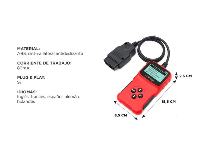  Scanner Automotriz Multimarca Gadnic VA44 OBD2 Universal Diagnóstico Profesional - 5