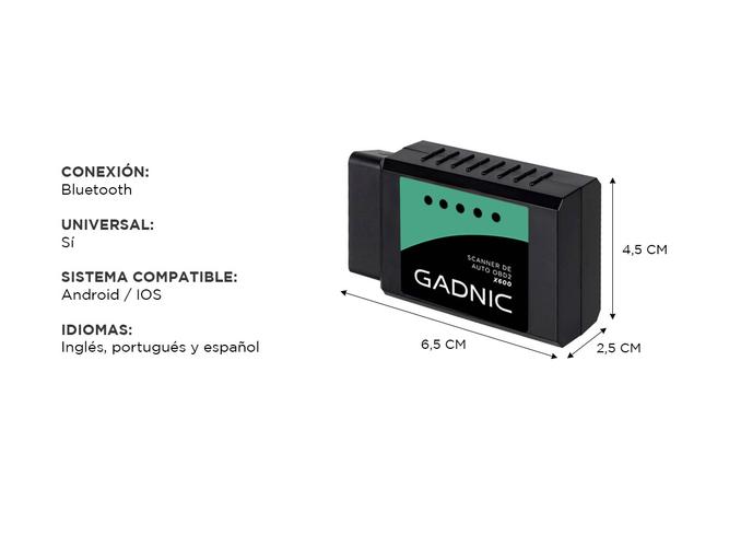 Scanner Automotriz Multimarca Gadnic VA45 OBD2 Adaptador Bluetooth ELM327 V 2.1 - 4