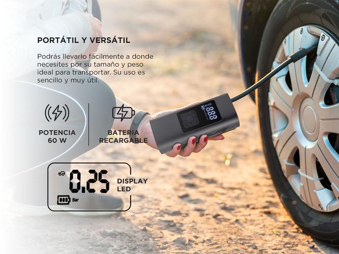 Inflador Portatil Gadnic Bateria Auto 6000mah - 3