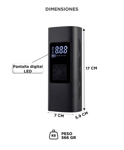 Inflador Portatil Gadnic Bateria Auto 6000mah - 5