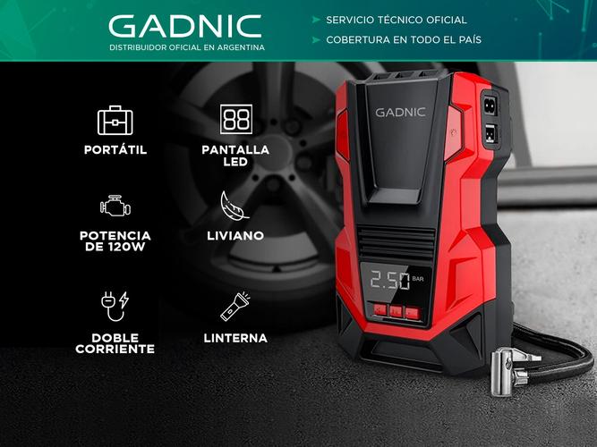 Compresor de aire Inflador Gadnic Portatil 12V220V - 1