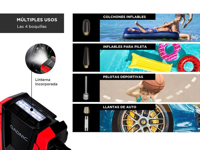 Compresor de aire Inflador Gadnic Portatil 12V220V - 4