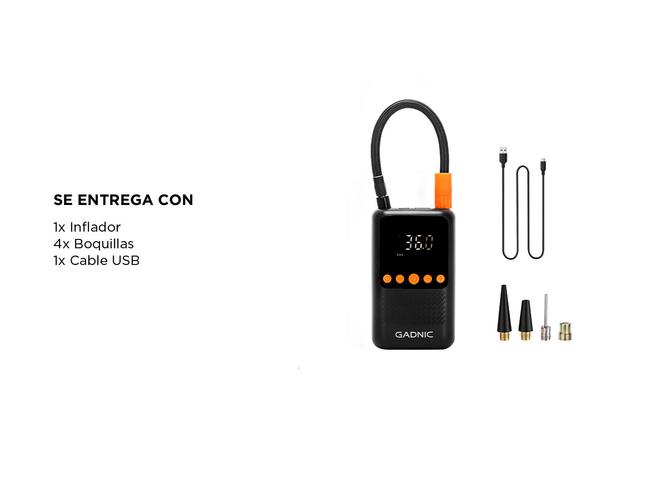 Inflador Inalambrico Gadnic 12V 4000mAh Compacto - 6