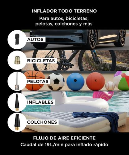 Inflador Compresor de Aire Inalámbrico Gadnic 12V 4000mAh Compacto - 3