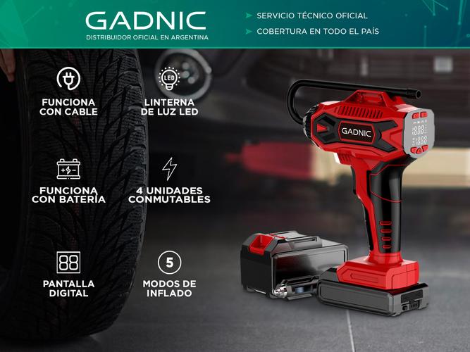 Bomba de Aire Inflador Gadnic Mini Recargable - 1