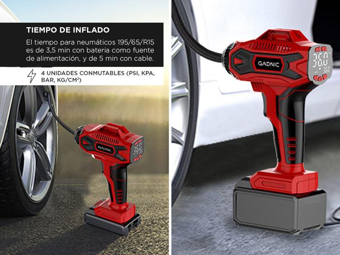 Bomba de Aire Inflador Gadnic Mini Recargable - 4