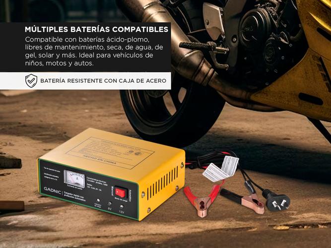 Cargador Automático de Batería Gadnic para Vehículos Tensión 6V 12V - 3
