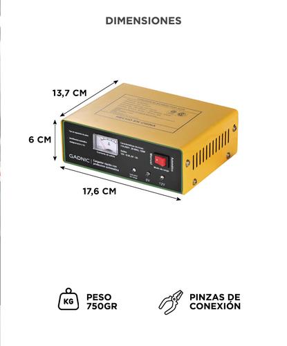 Cargador Automático de Batería Gadnic para Vehículos Tensión 6V 12V - 5