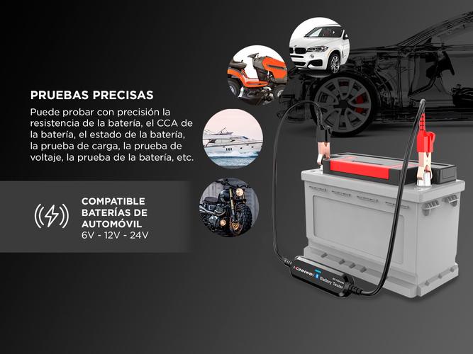 Analizador de Baterías Konnwei BK200 Bluetooth Multipropósito Para Baterías 6v 12v y 24v - 2