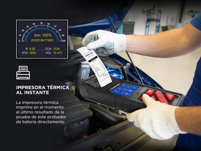 Analizador de Baterías Konnwei Kw720 Con Impresora y Display 6v-30v + Rollos Outlet - 2